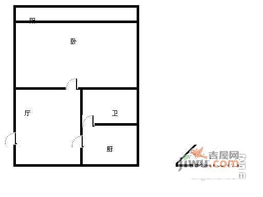 杭州乐园风情街小区1室1厅1卫户型图