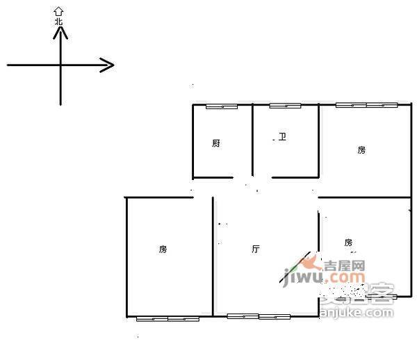 曙光路3室1厅1卫户型图