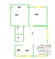 江枫苑3室2厅2卫118㎡户型图