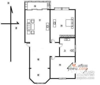 星洲花园万黛兰居2室2厅1卫96㎡户型图