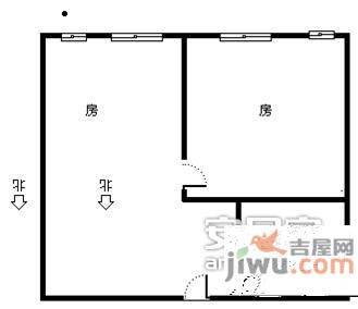 广福公寓2室1厅1卫50㎡户型图