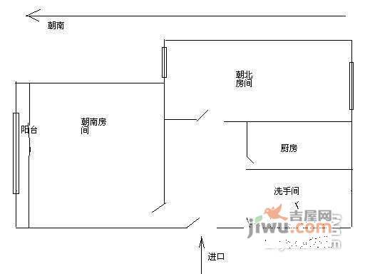 广福公寓1室1厅1卫70㎡户型图