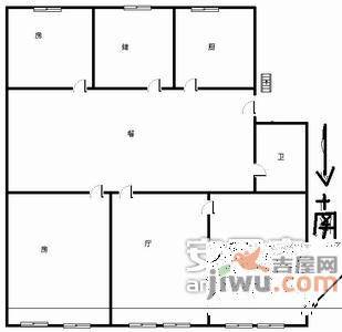 凤起桥河下3室2厅1卫户型图