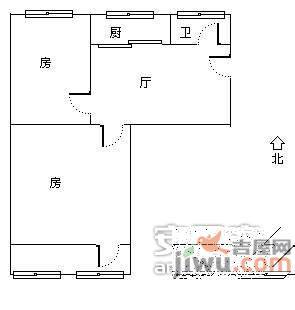 王马巷2室1厅1卫60㎡户型图