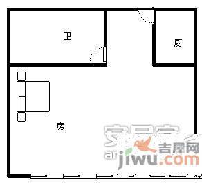 银都大厦1室0厅1卫45㎡户型图