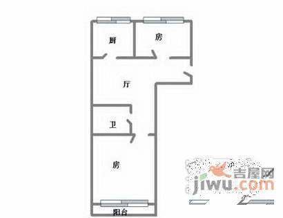 银都大厦1室1厅1卫45㎡户型图