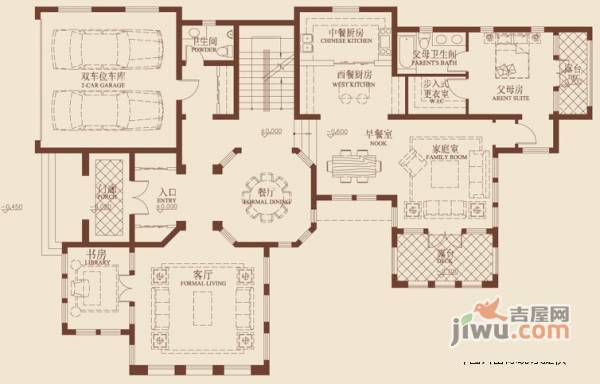 云栖蝶谷5室3厅4卫460㎡户型图