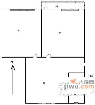 望月公寓2室1厅1卫90㎡户型图