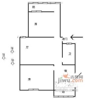 居安坊2室2厅1卫70㎡户型图