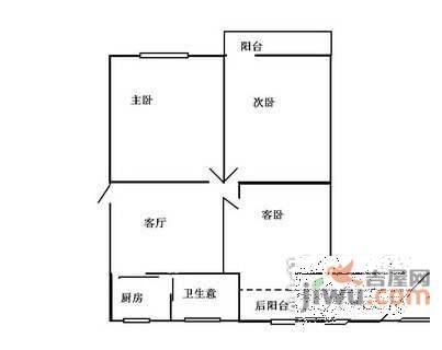 环西社区3室1厅1卫户型图