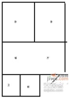 通怡花苑2室1厅1卫71㎡户型图