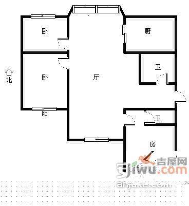 恒升花苑4室2厅2卫139㎡户型图