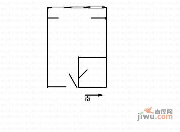 德泰御峰大厦2室2厅1卫户型图