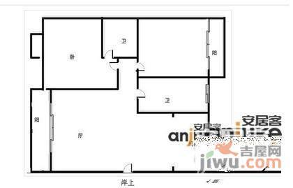 茶市新村2室2厅1卫80㎡户型图