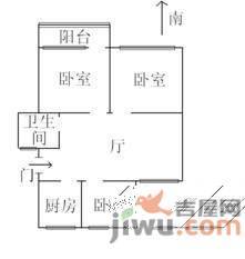 茶市新村3室2厅1卫83㎡户型图