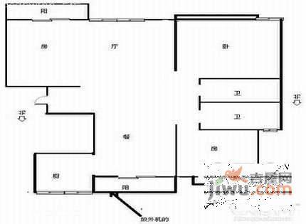 新城国际花园彩园3室2厅2卫184㎡户型图