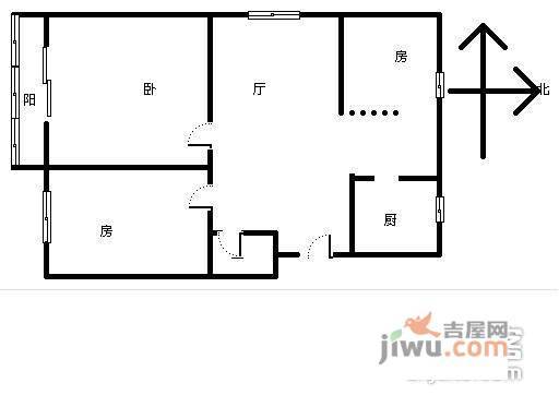 中山北路小区3室2厅1卫户型图