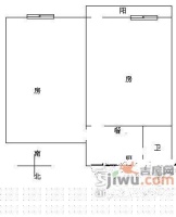 石灰桥社区2室1厅1卫61㎡户型图