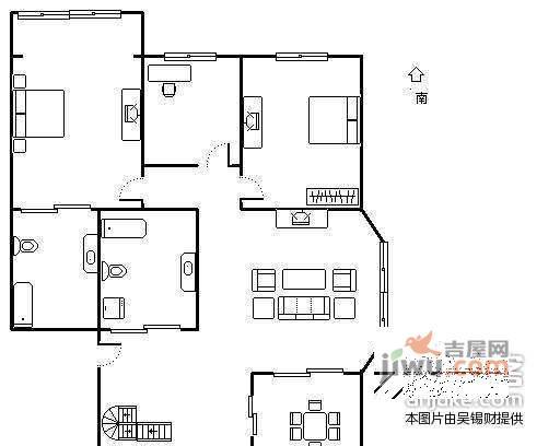 盛德嘉苑3室2厅2卫132㎡户型图