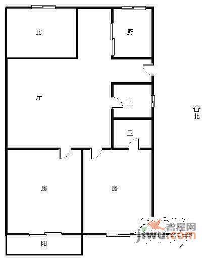 长兴苑小区3室2厅2卫135㎡户型图