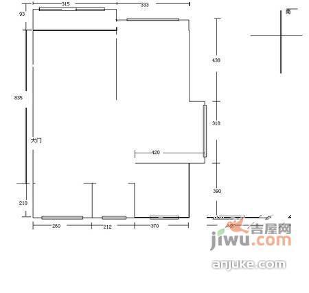 美都广场2室2厅1卫79㎡户型图