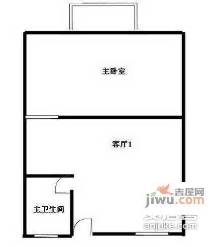 复兴北苑1室1厅1卫35㎡户型图