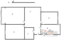 蓝天公寓3室1厅1卫108㎡户型图