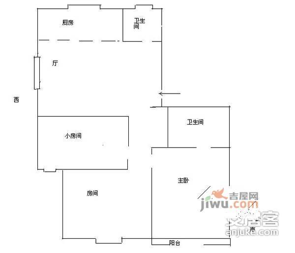 蓝天公寓3室2厅2卫101㎡户型图