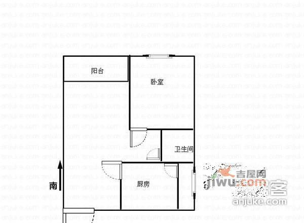 紫云山庄1室1厅1卫户型图