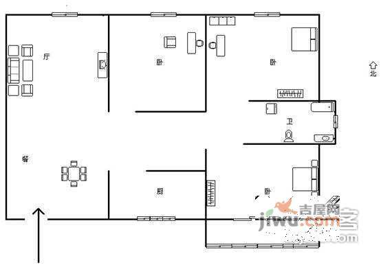 中大吴庄4室2厅2卫279㎡户型图