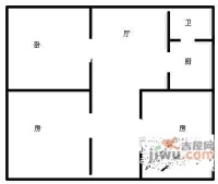 江城路小区3室1厅1卫84㎡户型图