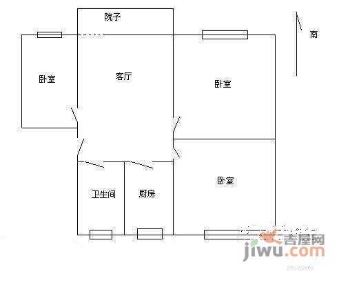 钱江三苑3室2厅2卫128㎡户型图