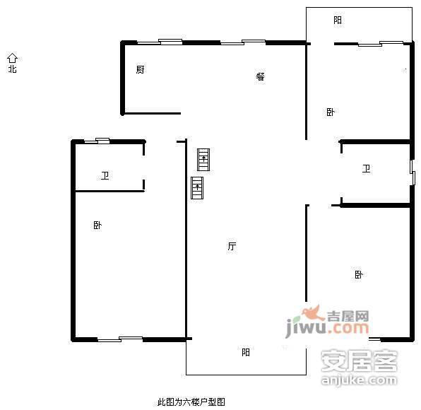 钱江三苑4室2厅2卫122㎡户型图