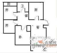 钱江三苑3室2厅1卫122㎡户型图