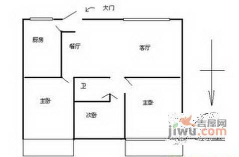 平海公寓3室2厅1卫133㎡户型图