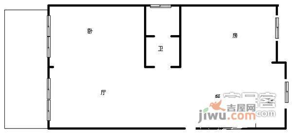 东方文化园2室2厅1卫119㎡户型图