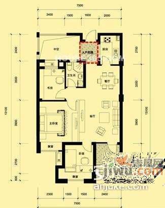 春江名苑3室2厅1卫139㎡户型图