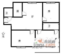 望江新园二园3室2厅2卫147㎡户型图