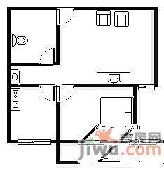 望江新园二园1室1厅1卫55㎡户型图