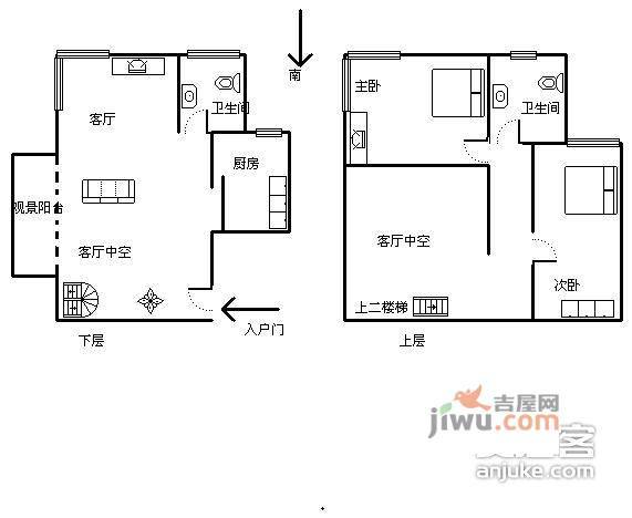 林语别墅5室2厅2卫271㎡户型图