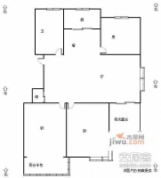 金都华府3室2厅1卫155㎡户型图