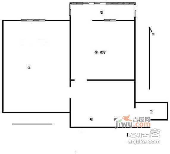 三宝新村2室0厅1卫户型图