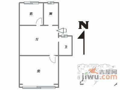 凤起苑2室1厅1卫83㎡户型图