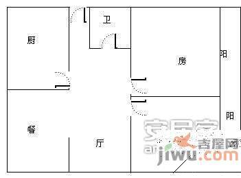 凤起苑3室1厅1卫119㎡户型图