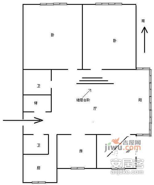 凤起苑4室2厅2卫170㎡户型图