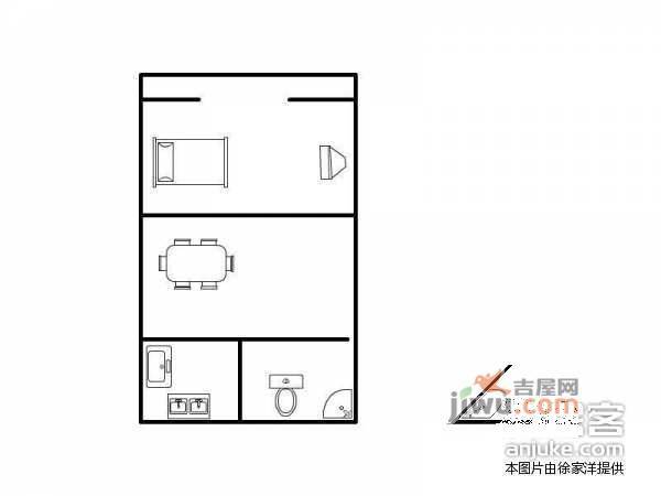 潮鸣苑1室1厅1卫47㎡户型图