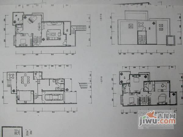 大华西溪风情4室3厅3卫301㎡户型图