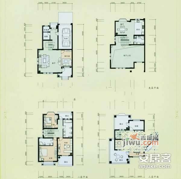 大华西溪风情5室3厅3卫381㎡户型图