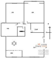 陆家圩小区水清苑3室2厅1卫109㎡户型图