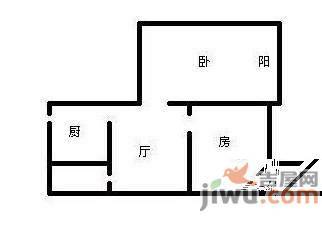 武林路小区2室1厅1卫68㎡户型图